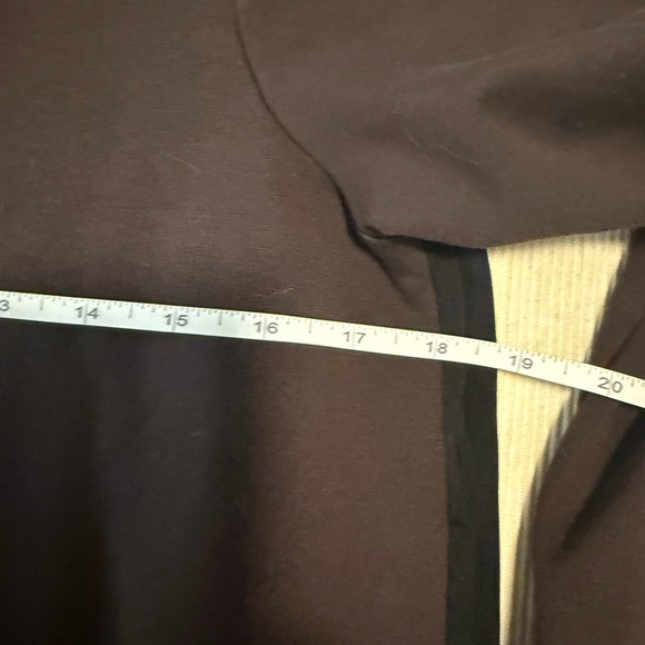 Lands' End Boxy Brown and Black 3/4 Sleeve Blouse XS - Picture 7 of 9